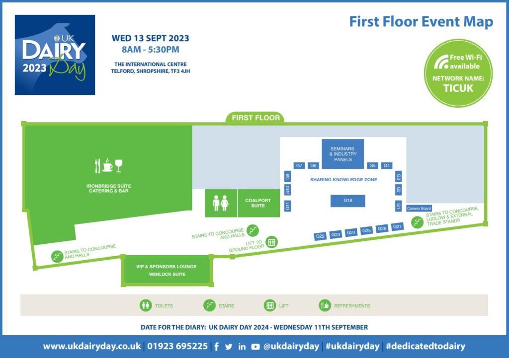 First floor map of UK Dairy Day 2023