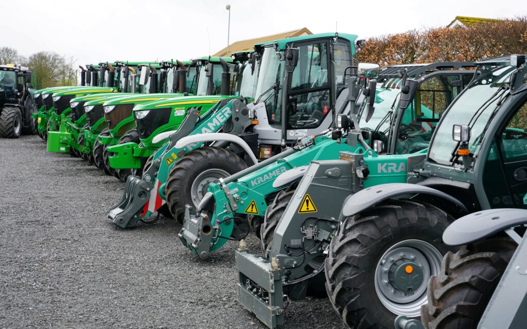 Line of tractors for sale